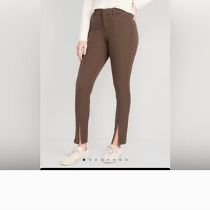 Old Navy size 22 pixie high rise split hem pants, brown